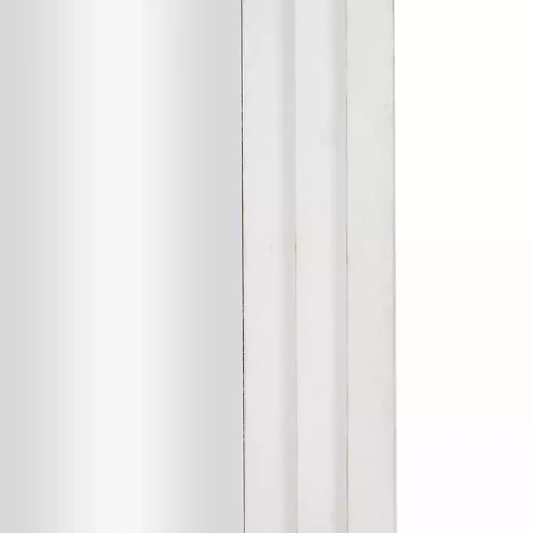 Decorative Mirrors-Kirklands Home White Layered Frame Oblong Wall Mirror