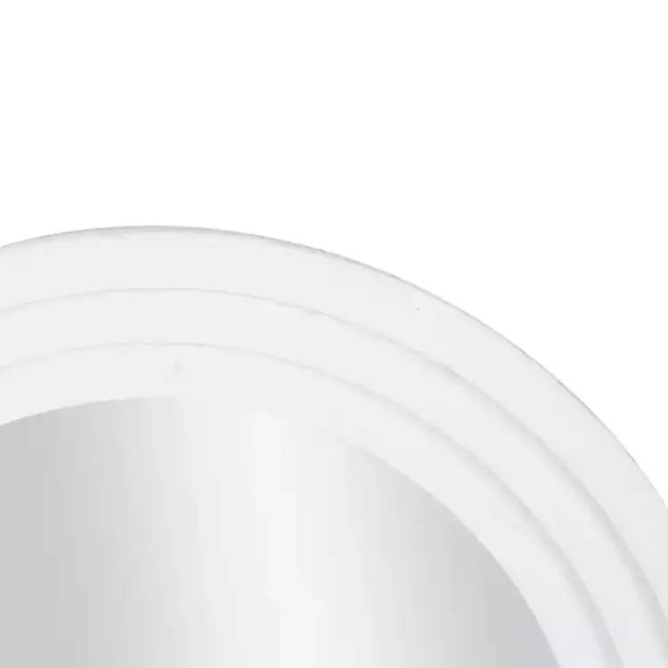 Decorative Mirrors-Kirklands Home White Layered Frame Oblong Wall Mirror