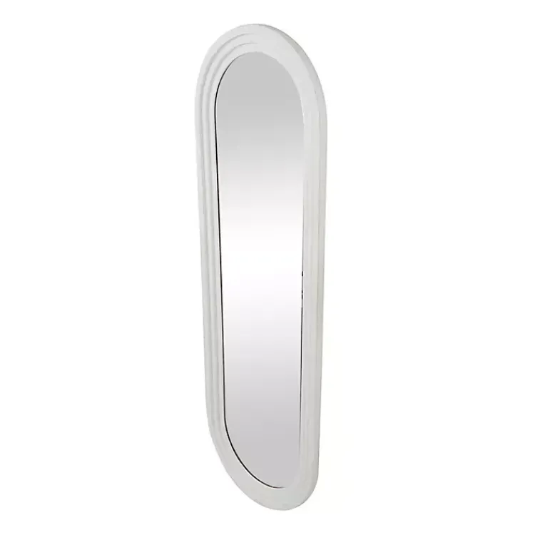 Decorative Mirrors-Kirklands Home White Layered Frame Oblong Wall Mirror