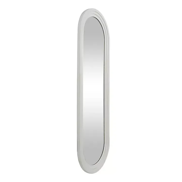 Decorative Mirrors-Kirklands Home White Layered Frame Oblong Wall Mirror