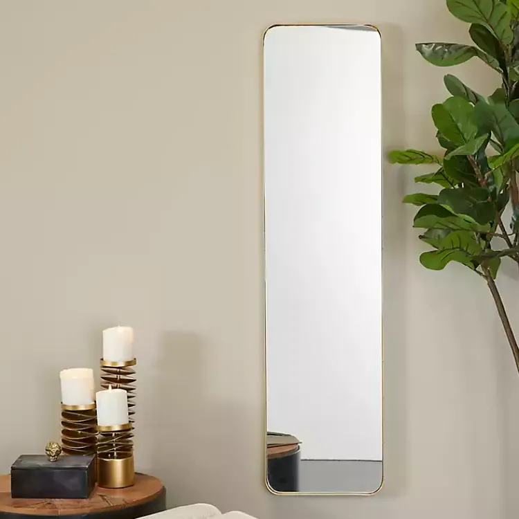 Decorative Mirrors-Kirklands Home Rectangle Beveled Wall Mirror Gold