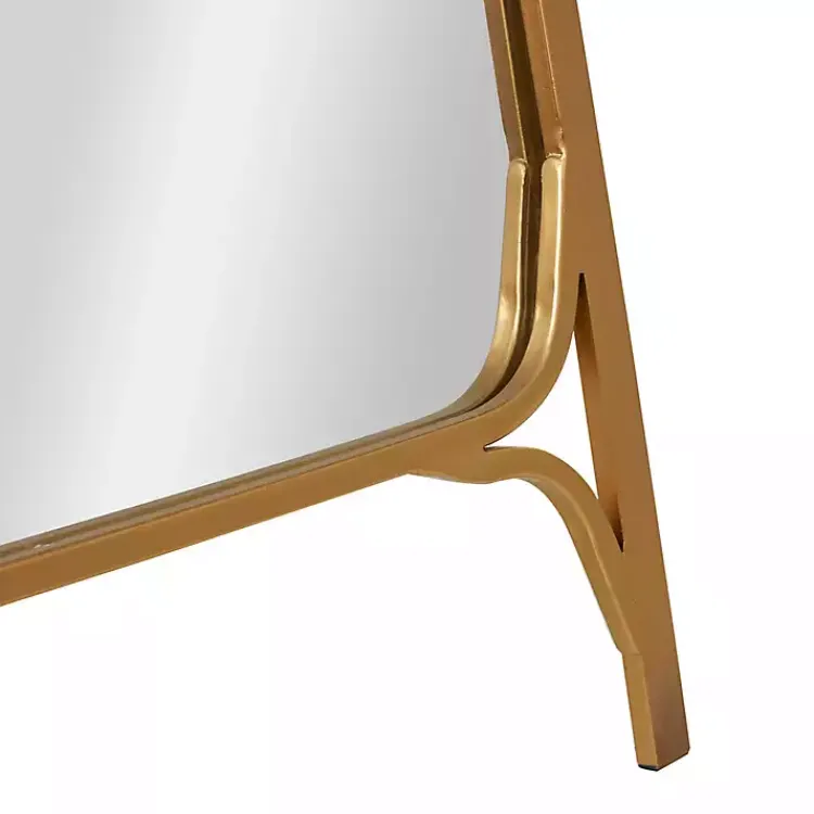 Full Length & Floor Mirrors-Kirklands Home Gold Metal Arch Leaner Mirror