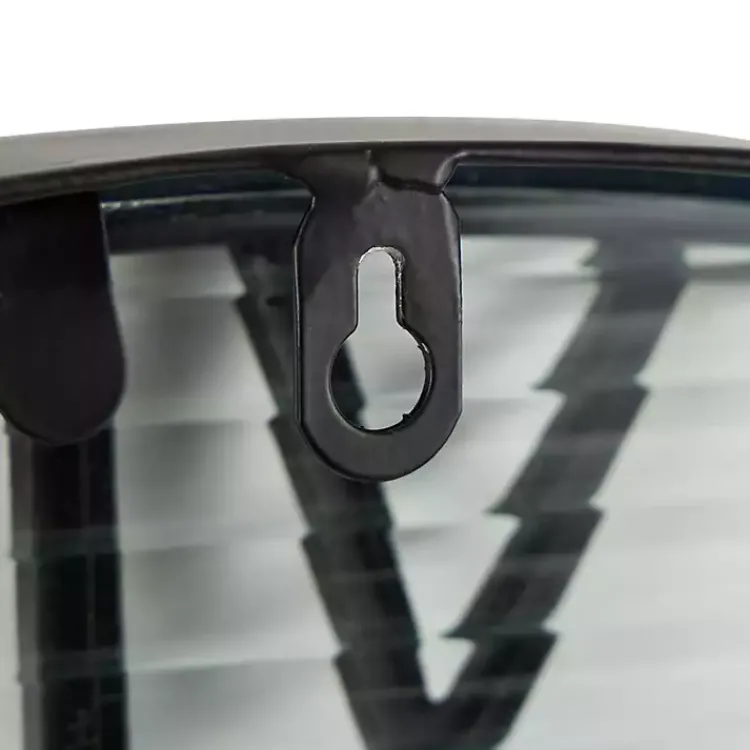 Clocks-Kirklands Home Black Metal Clear Glass Wall Clock