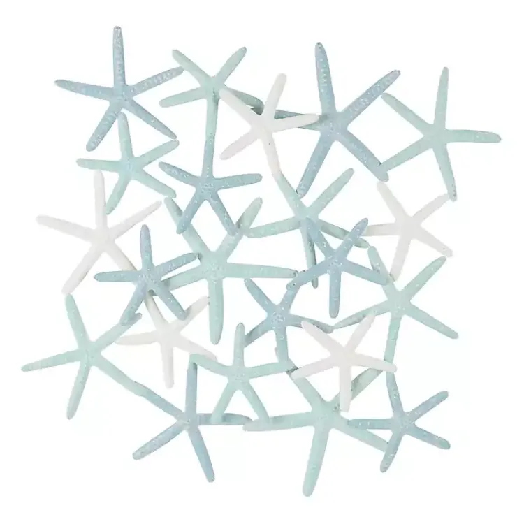 Wall Plaques-Kirklands Home Light Blue Metal Overlapping Starfish Wall Plaque