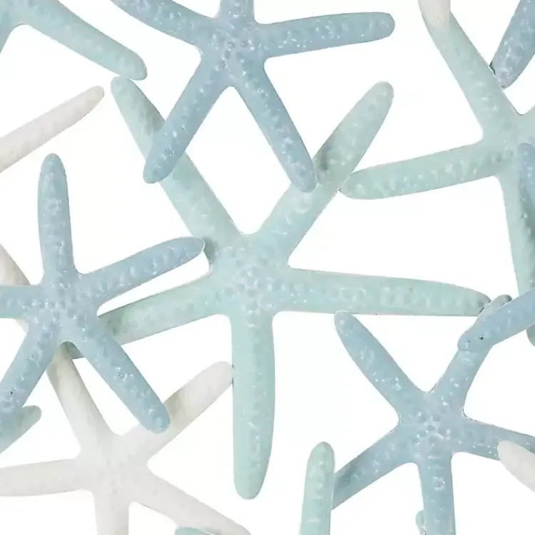 Wall Plaques-Kirklands Home Light Blue Metal Overlapping Starfish Wall Plaque