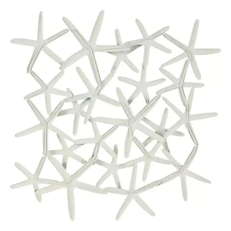 Wall Plaques-Kirklands Home Light Blue Metal Overlapping Starfish Wall Plaque