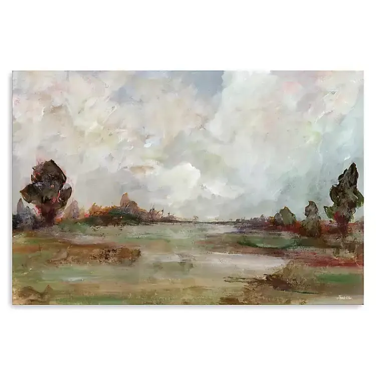 Canvas Art-Kirklands Home Vintage Landscape Canvas Art Print, 48x32 in. Green