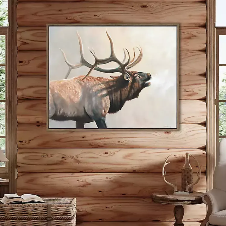 Canvas Art-Kirklands Home Wild Elk Framed Canvas Art Print