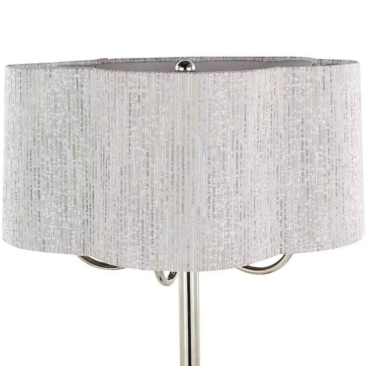 Table Lamps-Kirklands Home Silver Metal Lila Table Lamp