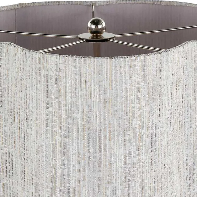 Table Lamps-Kirklands Home Silver Metal Lila Table Lamp