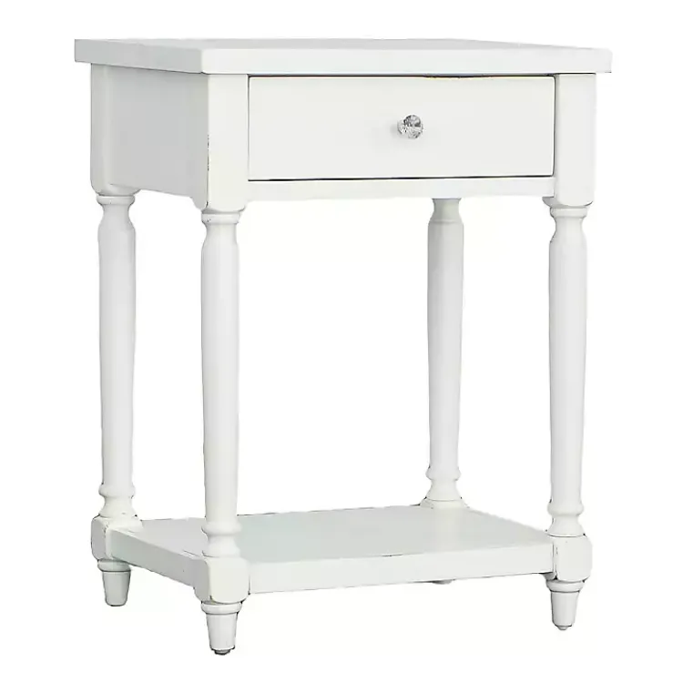 Accent & End Tables-Kirklands Home Rectangle Accent Table with Charging Station White