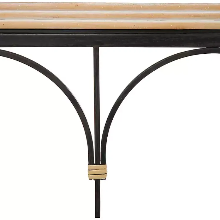 Console Tables-Kirklands Home Wood and Metal Arches Console Table