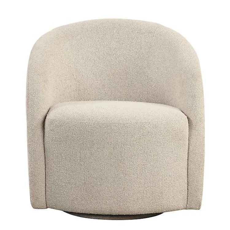 Accent Chairs-Kirklands Home Khaki Boucle Danielle Accent Chair Tan
