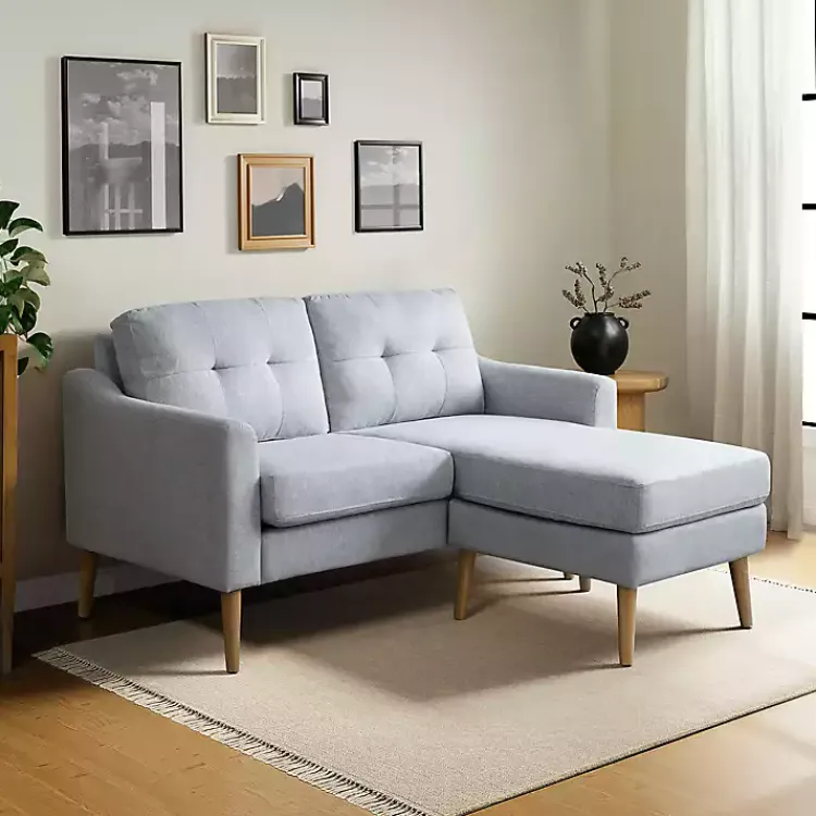 Sofas & Loveseats-Kirklands Home Light 2-pc. Loveseat & Ottoman Set Gray