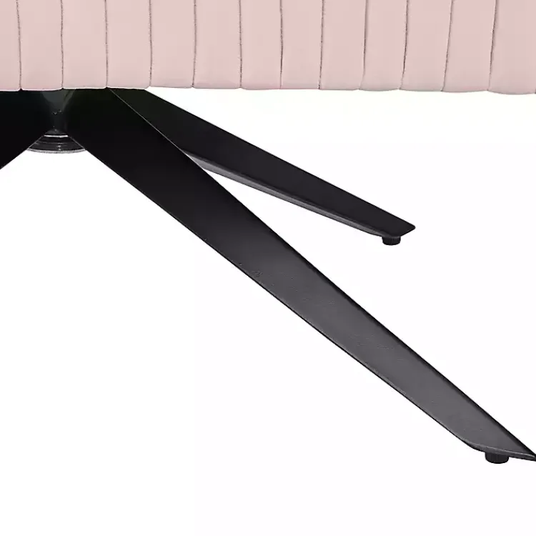 Accent Chairs-Kirklands Home Blush Velvet Swivel Accent Chair Pink