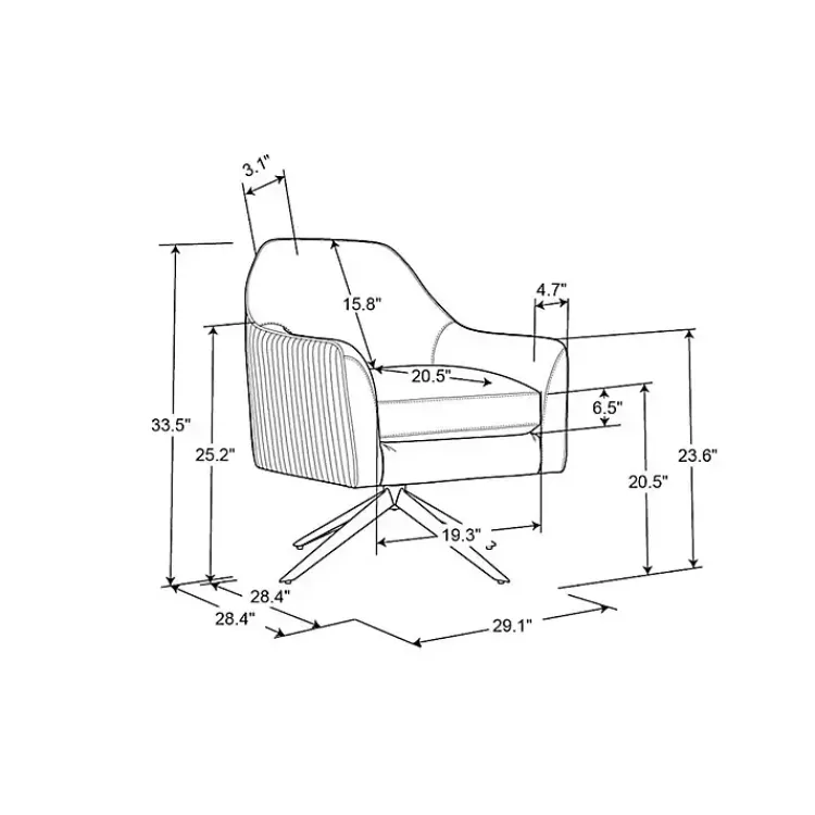 Accent Chairs-Kirklands Home Blush Velvet Swivel Accent Chair Pink