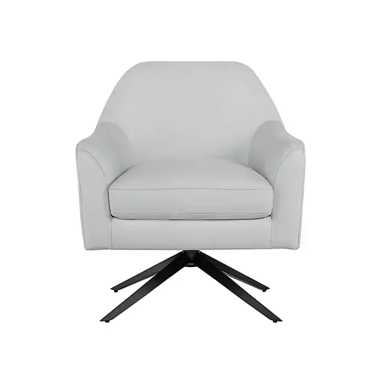 Accent Chairs-Kirklands Home Velvet Swivel Accent Chair Gray