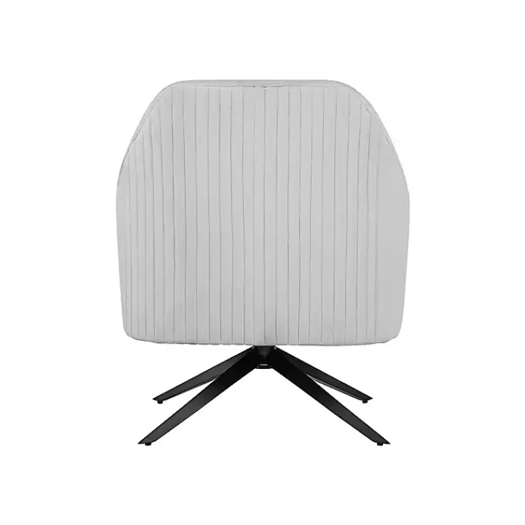 Accent Chairs-Kirklands Home Velvet Swivel Accent Chair Gray