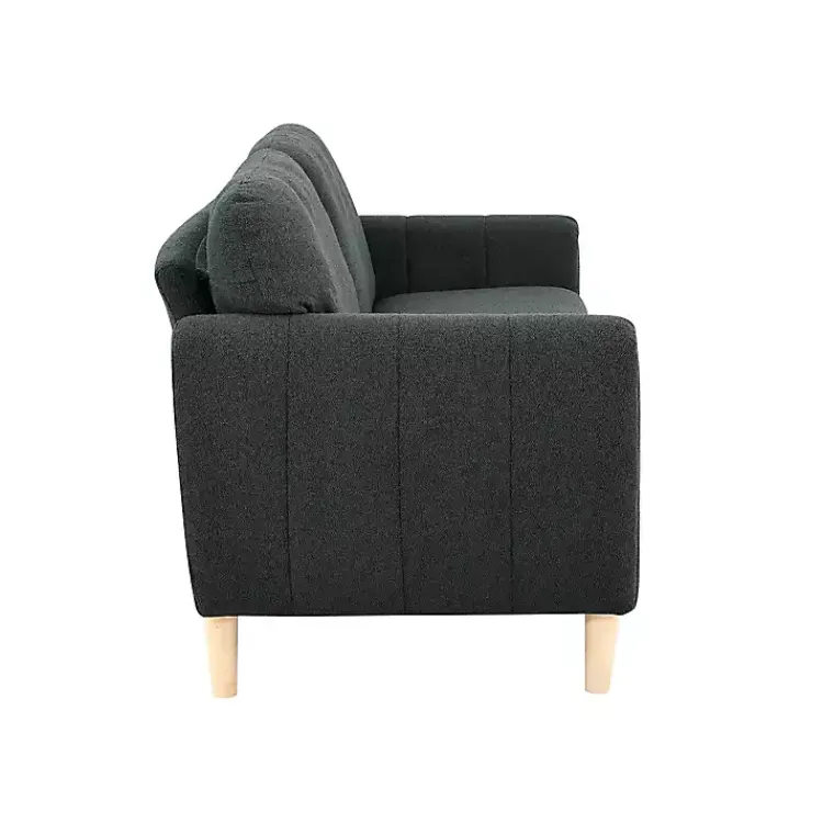 Sofas & Loveseats-Kirklands Home Charcoal Lyon Sofa Gray