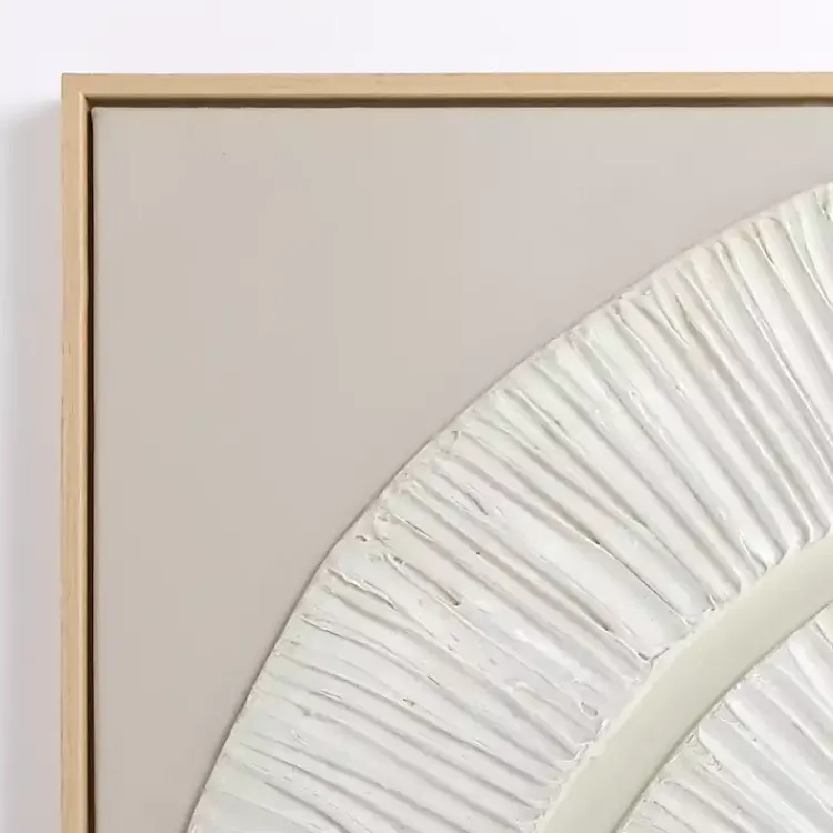 Canvas Art-Kirklands Home Abstract Swirl Framed Canvas Art Print White