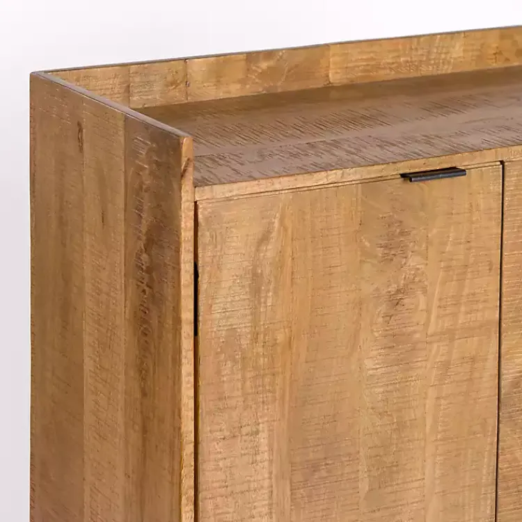 Cabinets & Sideboards-Kirklands Home Easton Mango Wood Bar Cabinet Tan