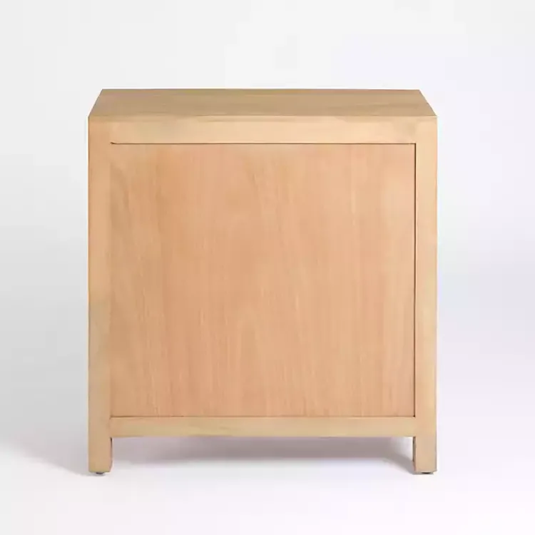 Cabinets & Sideboards-Kirklands Home Natural Arch Cane and Wood Cabinet Tan