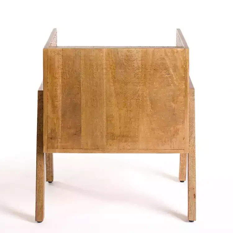 Accent & End Tables-Kirklands Home Natural Mango Wood Cubby Side Table Brown