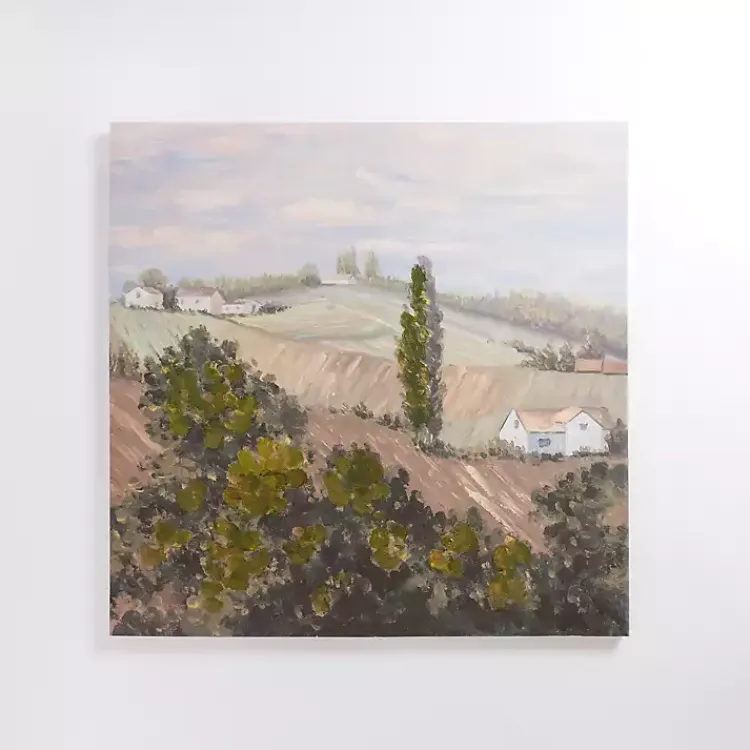 Canvas Art-Kirklands Home Hilly Landscape Canvas Art Print Green