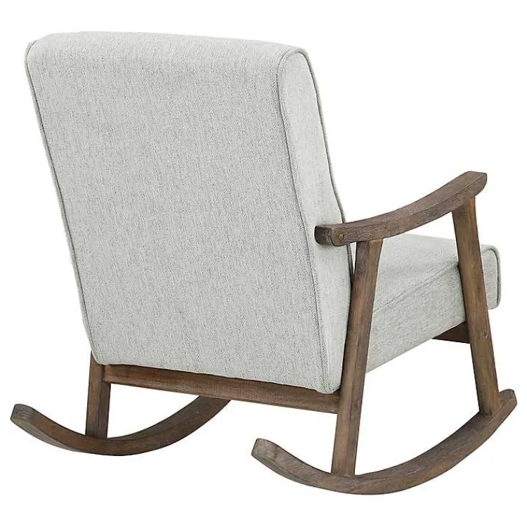 Accent Chairs-Kirklands Home Gainsborough Smoke Upholstered Rocking Chair Gray