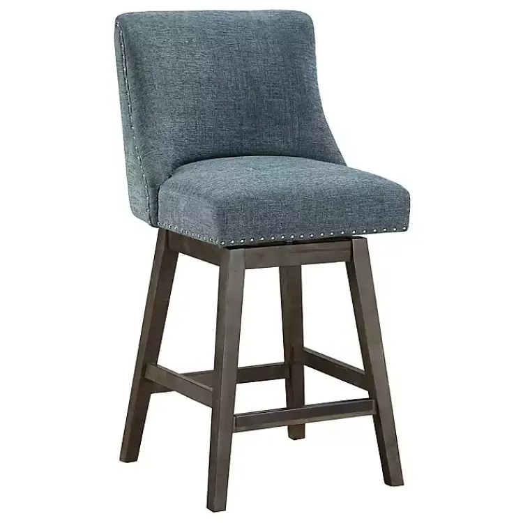 Bar Stools & Counter Height Stools-Kirklands Home Navy Greenfield Counter Stool Blue