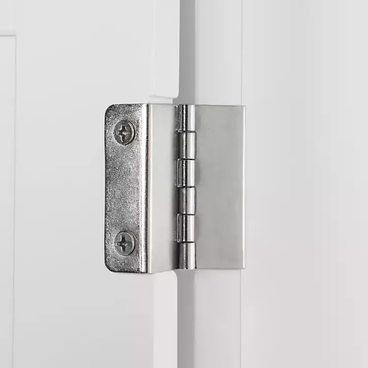 Wall Storage-Kirklands Home Wood 2-Door Open Shelf Wall Cabinet White