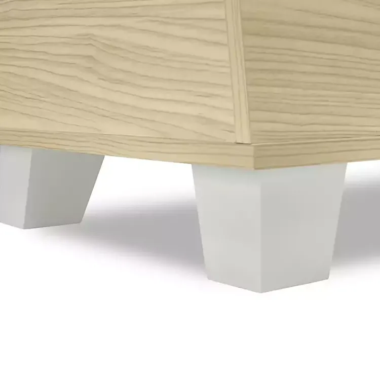 Bookshelves-Kirklands Home Natural Wood Cubby Cabinet Tan