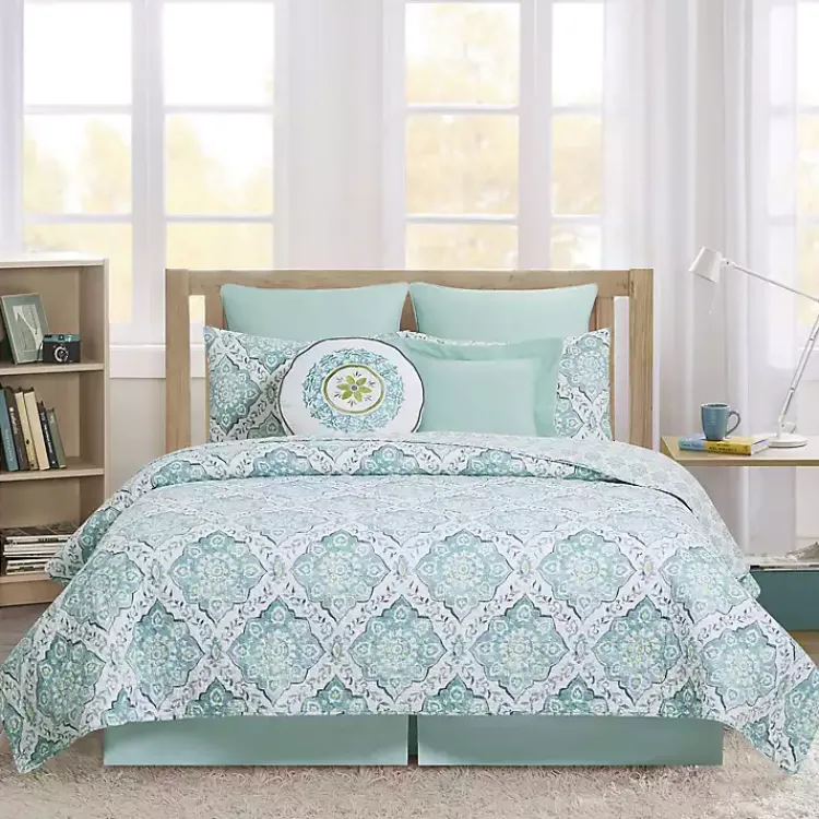 Quilts-Kirklands Home Harlen Mosaic 3-pc. Full/Queen Quilt Set Blue