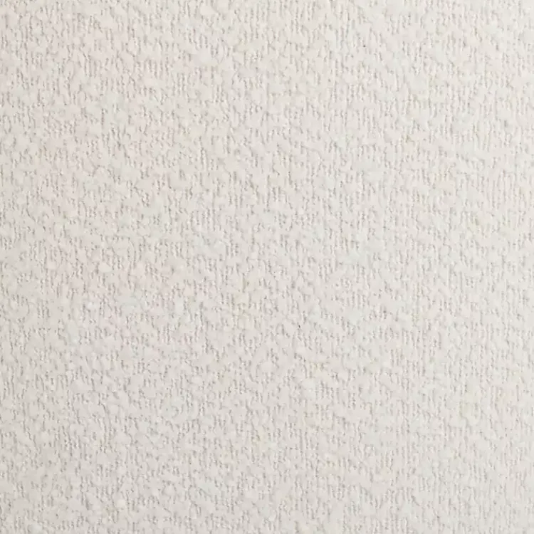 Accent Chairs-Kirklands Home Small Round Cream Boucle Swivel Accent Chair White