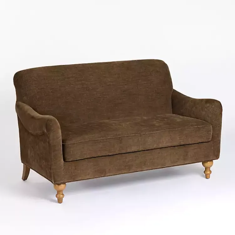 Sofas & Loveseats-Kirklands Home Chocolate English Loveseat Brown