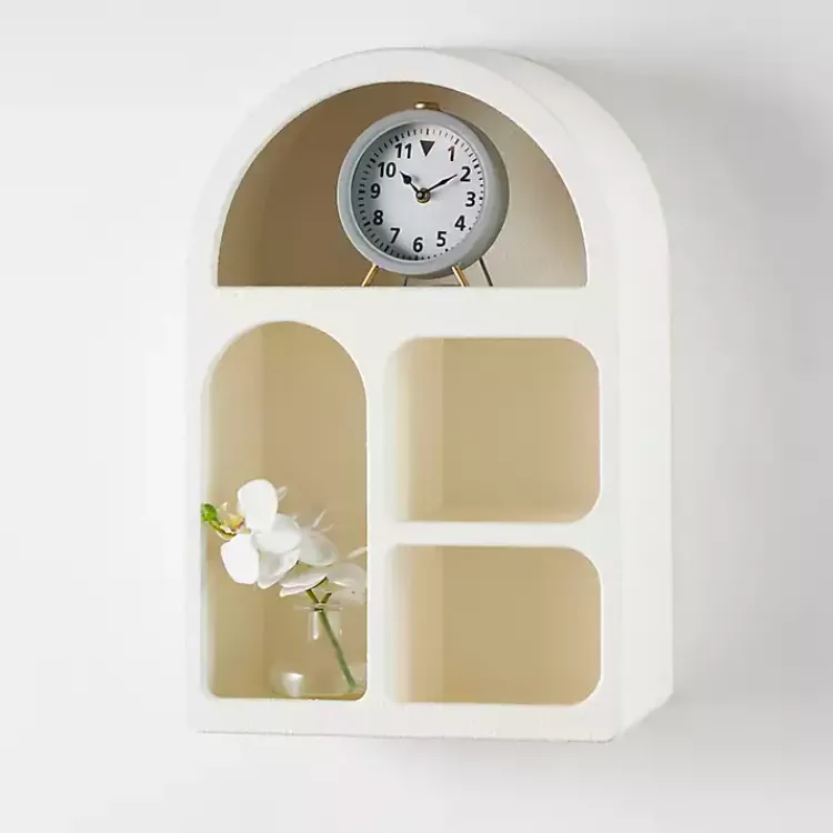 Shelves-Kirklands Home Cream Geometric Arch Wall Shelf