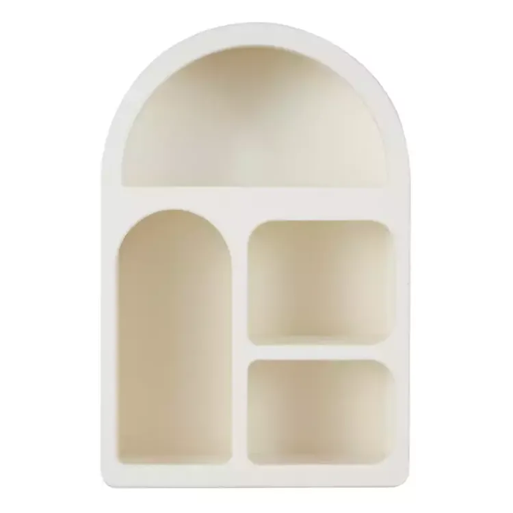 Shelves-Kirklands Home Cream Geometric Arch Wall Shelf