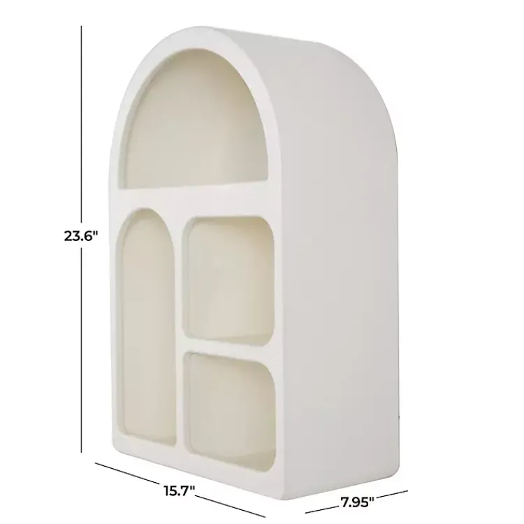 Shelves-Kirklands Home Cream Geometric Arch Wall Shelf