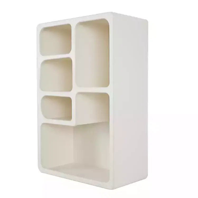 Shelves-Kirklands Home Cream Geometric 5-Section Wall Shelf