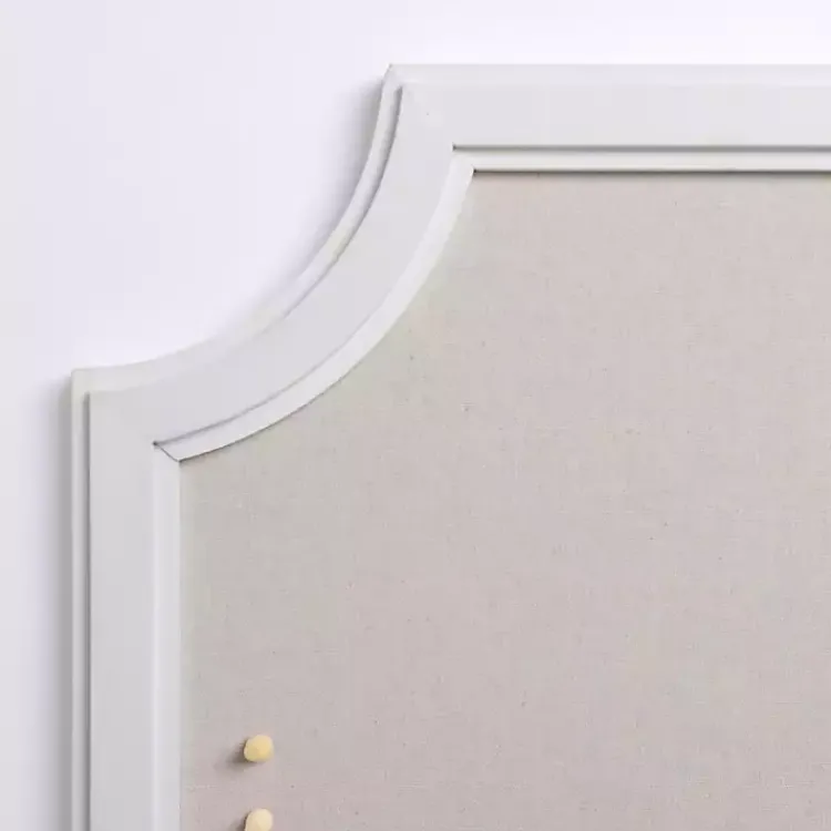 Wall Storage-Kirklands Home White Curved Frame Pinboard