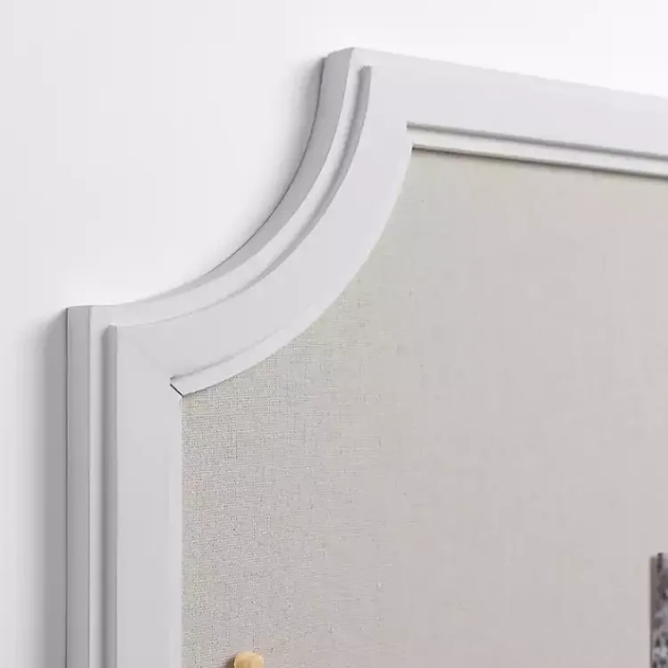 Wall Storage-Kirklands Home White Curved Frame Pinboard
