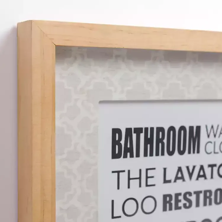 Wall Quotes & Signs-Kirklands Home Bathroom Names Framed Wall Plaque