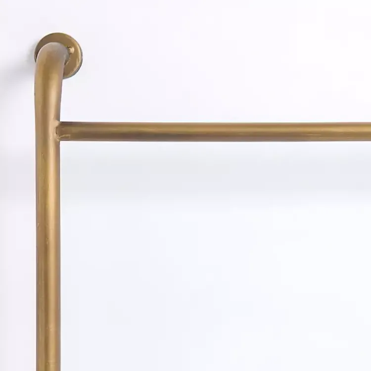 Wall Storage-Kirklands Home Antique Brass Metal Wall Ladder Gold