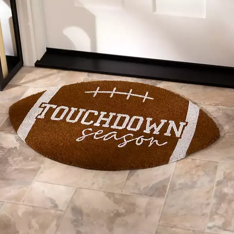Doormats-Kirklands Home Football Touchdown Season Doormat Brown