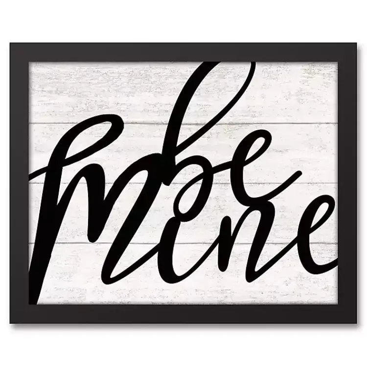 Wall Plaques-Kirklands Home Be Mine Framed Canvas Wall Plaque Black
