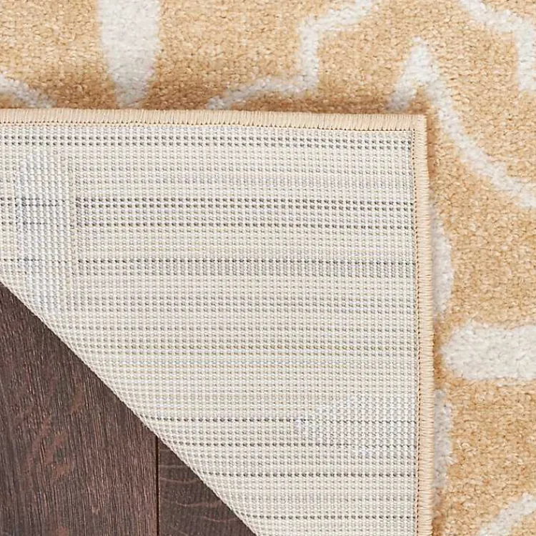 Area Rugs-Kirklands Home Beige & Ivory Quatrefoil Indoor/Outdoor Rug, 4x6