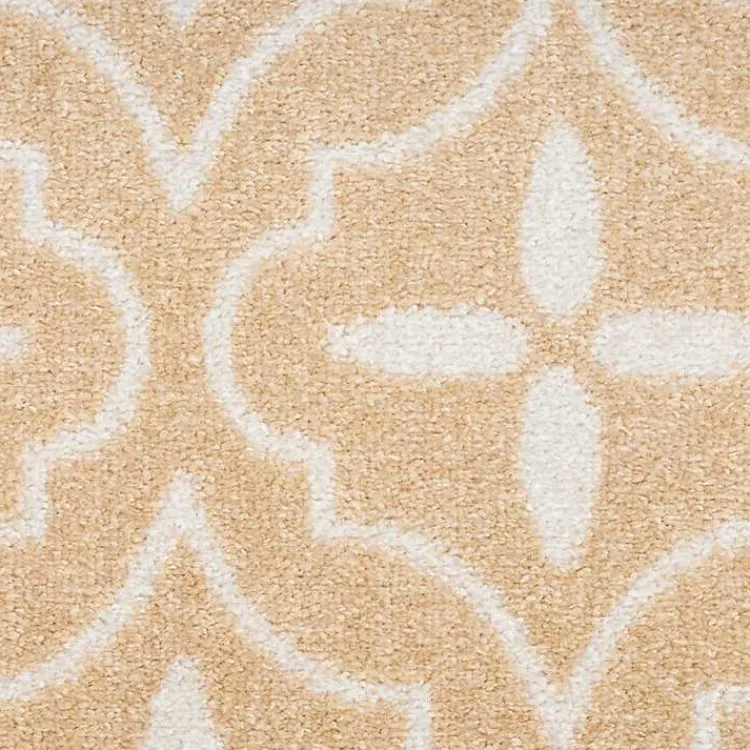 Area Rugs-Kirklands Home Beige & Ivory Quatrefoil Indoor/Outdoor Rug, 5x7