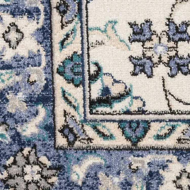 Area Rugs-Kirklands Home Blue Vintage Medallion Indoor/Outdoor Runner