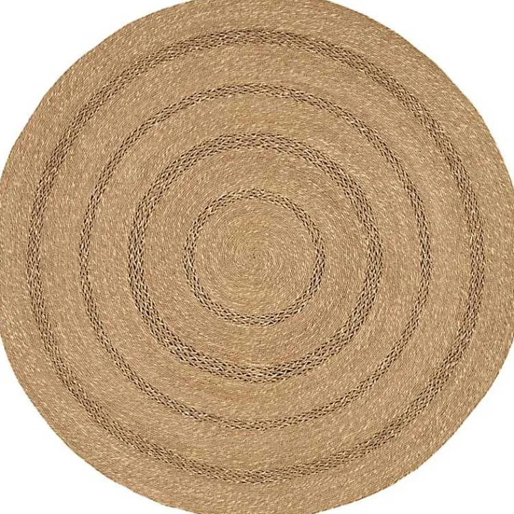Area Rugs-Kirklands Home Natural Seagrass Indoor/Outdoor Area Rug, 3x3 Tan
