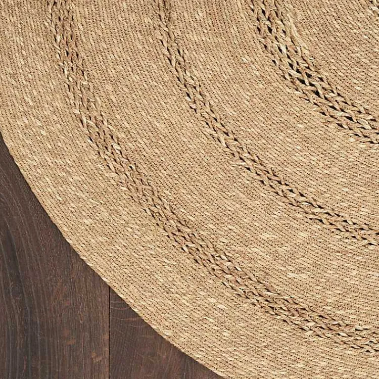 Area Rugs-Kirklands Home Natural Seagrass Indoor/Outdoor Area Rug, 4x4 Tan